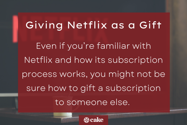 Buying a Netflix gift subscription image