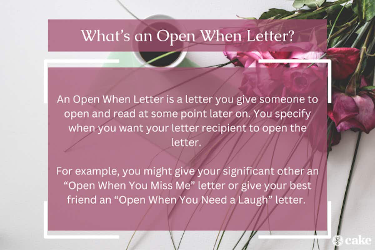 what is an open when letter