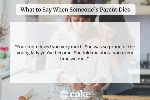 What to say when someone's parent dies