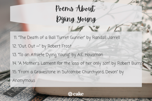 Poems about dying young image