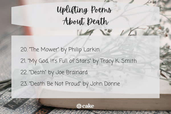 Uplifting poems about death image