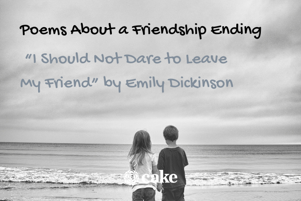 This image is a example of a poem about a ending friendship