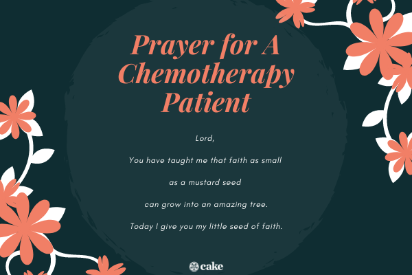 Prayer for a chemotherapy patient - prayer for someone with cancer image