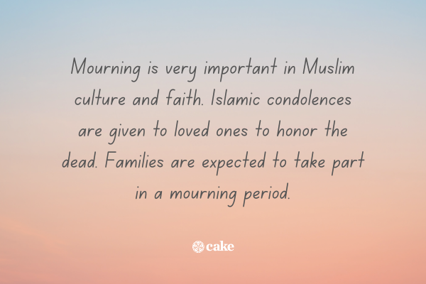 Text about mourning in Muslim culture