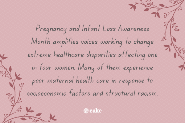 Text about the Pregnancy and Infant Loss Awareness walk with images of leaves