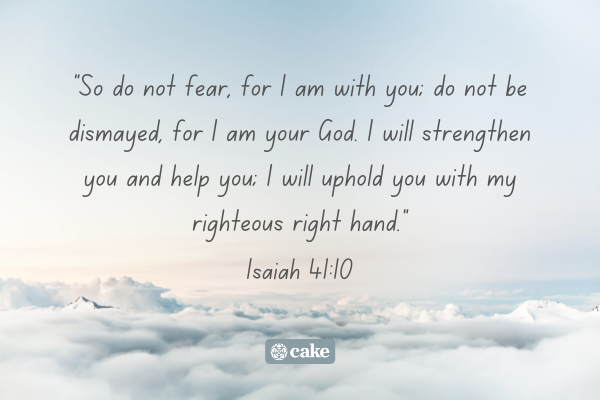 Example of a scripture for healing and recovery over an image of the sky