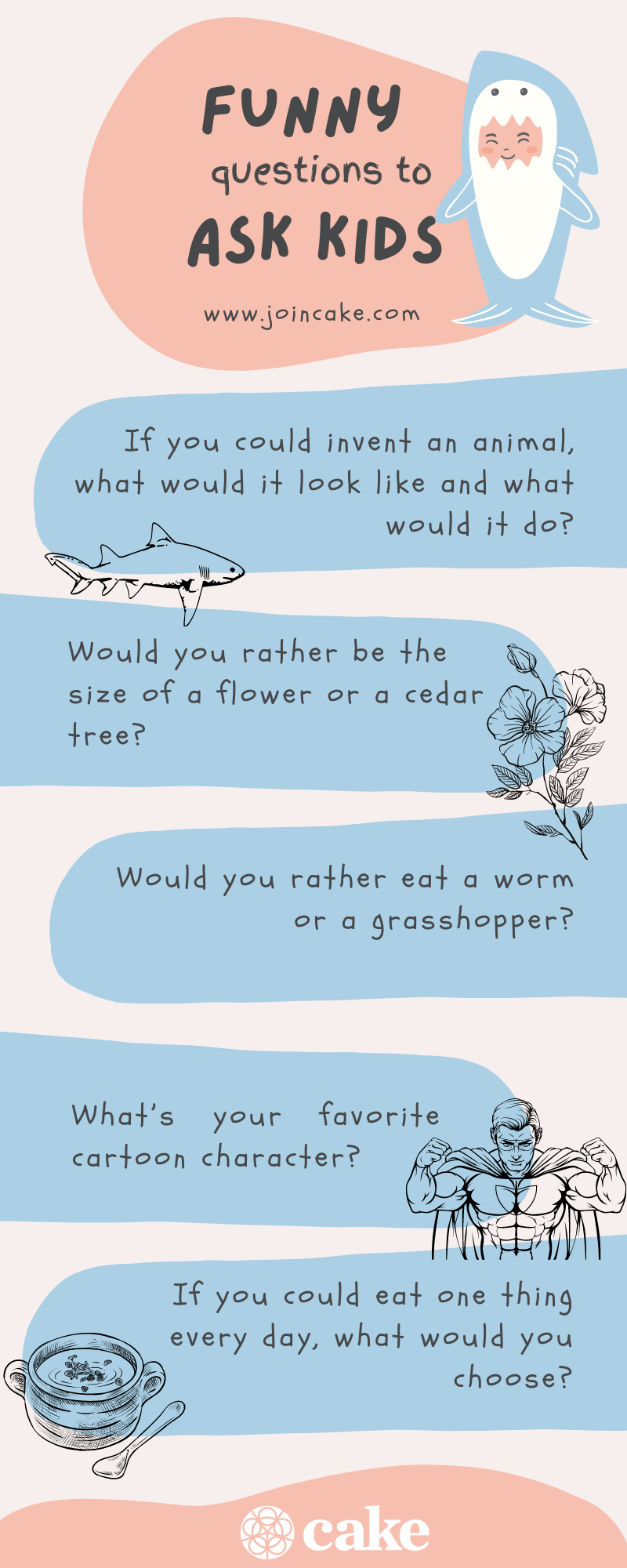 infographic of funny questions to ask kids