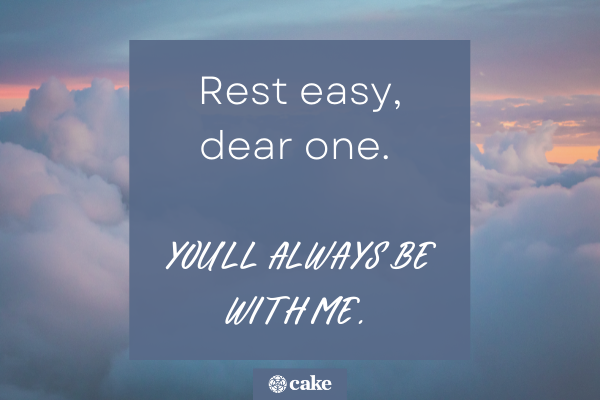 Ways to say rest easy image