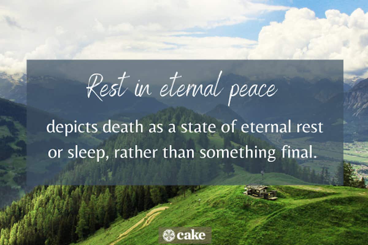 Image with meaning of rest in eternal peace