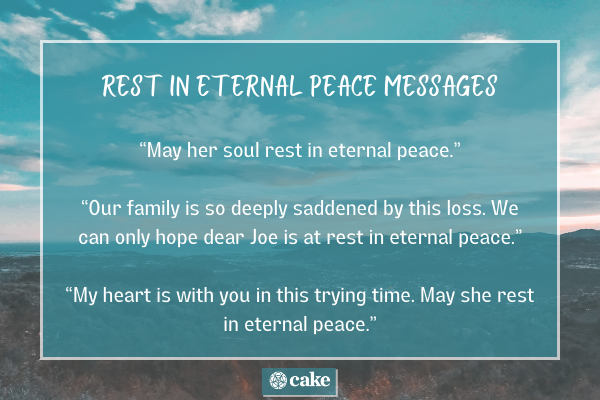 Popular rest in eternal peace messages