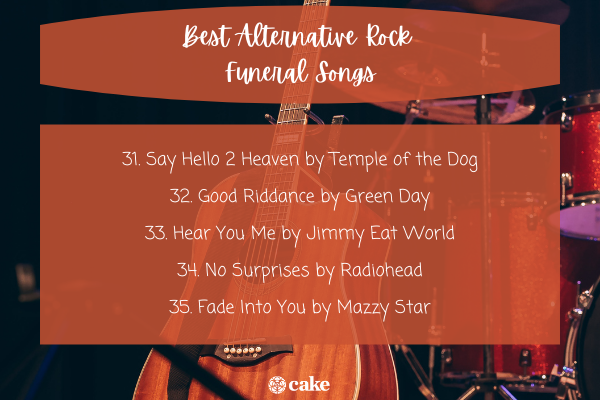 Best alternative rock songs for a funeral image