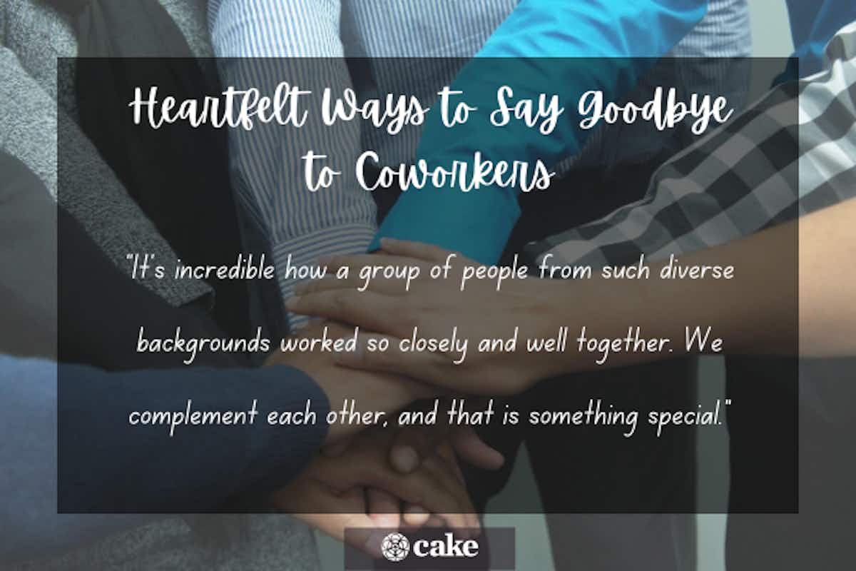 Heartfelt ways to say goodbye to coworkers image