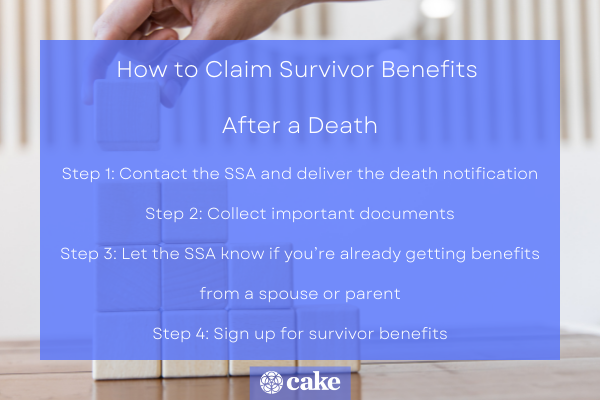 How to claim survivor benefits after a death photo