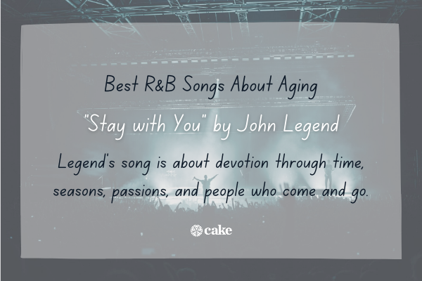 Example of an R&B song about aging over an image of a concert