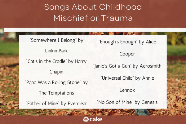 Songs about childhood mischief or trauma image