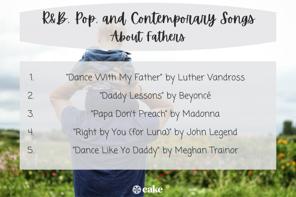 R&B, pop, and contemporary songs about fathers image