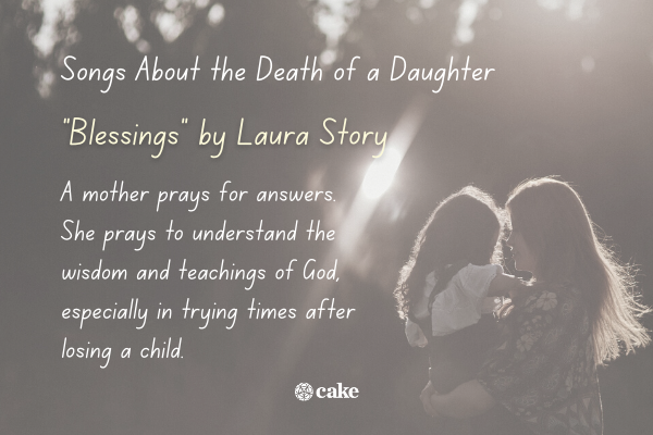 Example of a song about the death of a daughter over an image of a mother and daughter