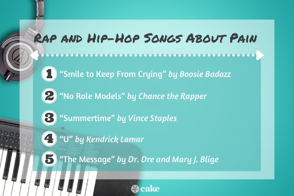 Rap and hip-hop songs about pain image