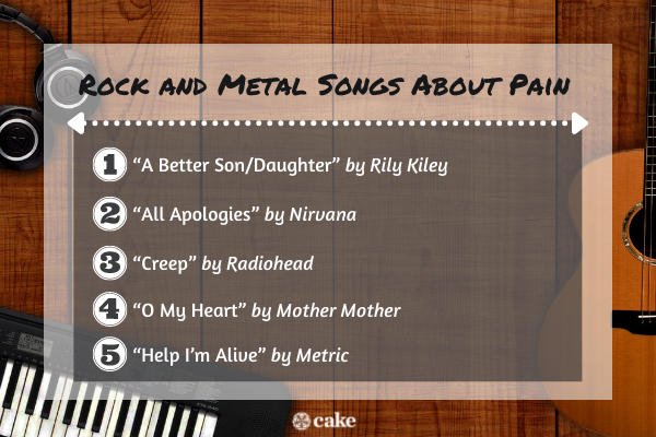 Rock and metal songs about pain image