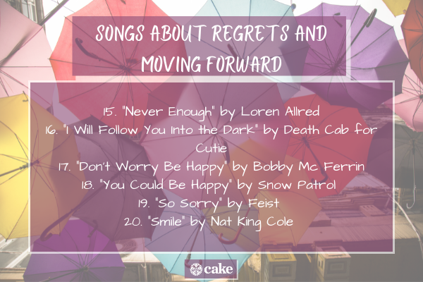 Songs about regrets and moving forward image