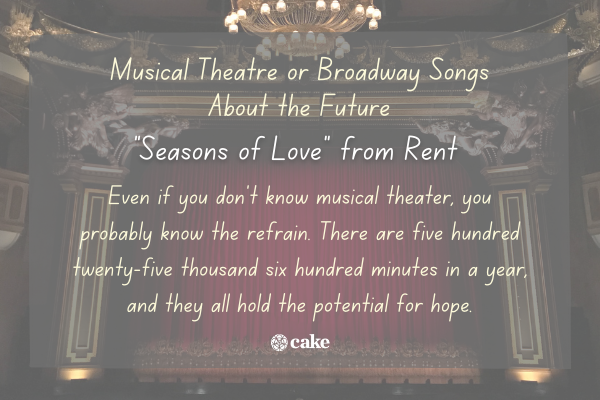 Example of a broadway song about the future over an image of a stage