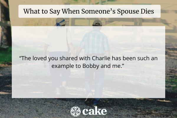What to say when someone's spouse dies