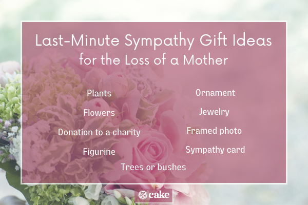 Last-minute sympathy gifts for the loss of a mother image