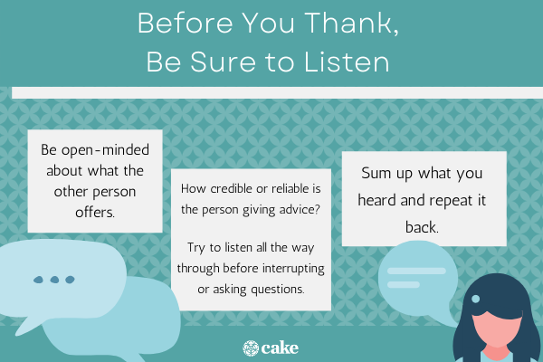 How to thank someone for advice tip image