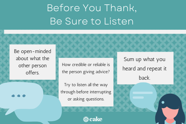 6 Tips To Properly Thank Someone For Advice | Cake Blog