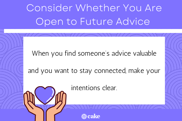 Considering whether you are open to future advice image