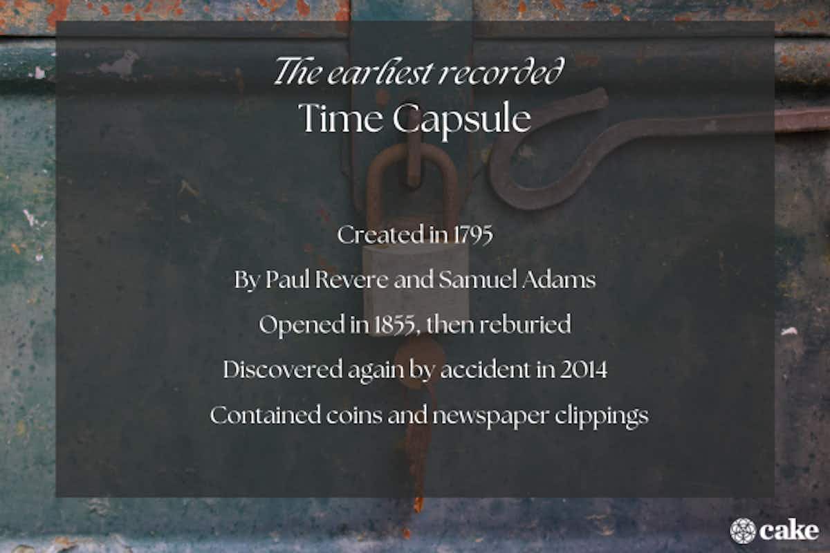 Image with earliest known time capsule information