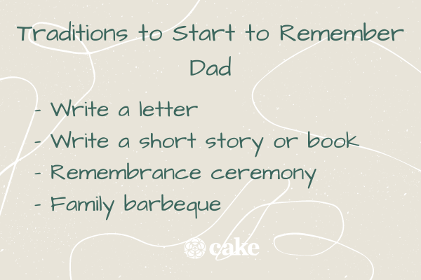 Examples of traditions to start with your dad