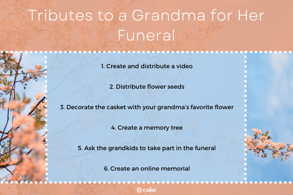 Tribute to a grandmother for her funeral image