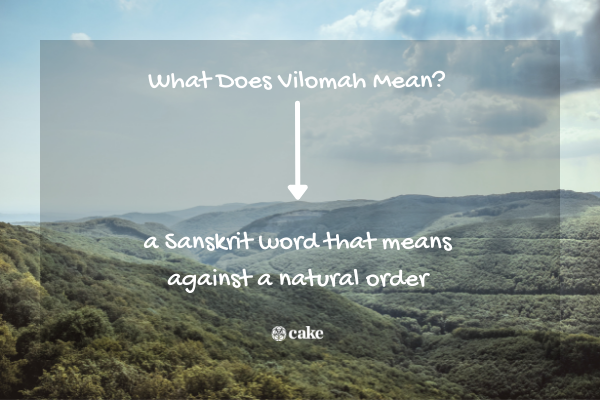 this image shows what Vilomah means