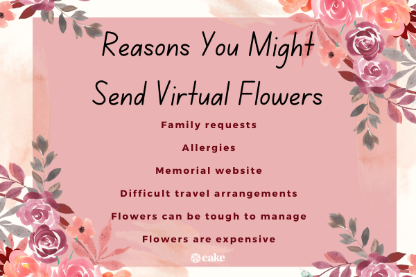 Reasons you might send virtual flowers picture