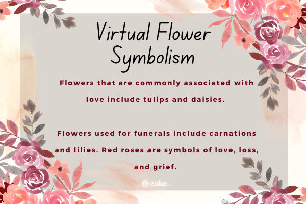 Flower symbolism for virtual flowers picture