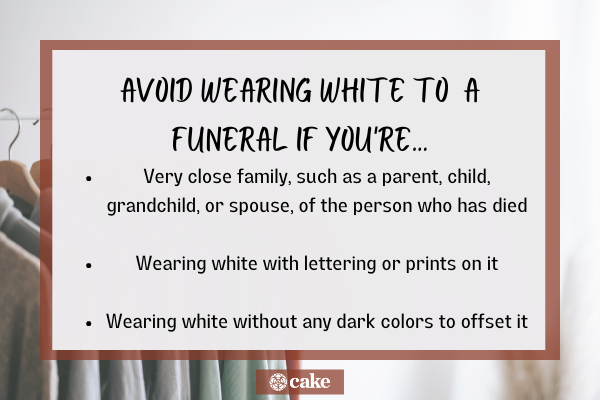 When not to wear white to a funeral image