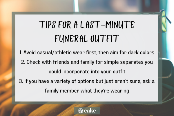 Tips for dressing for a funeral last-minute funeral outfit image