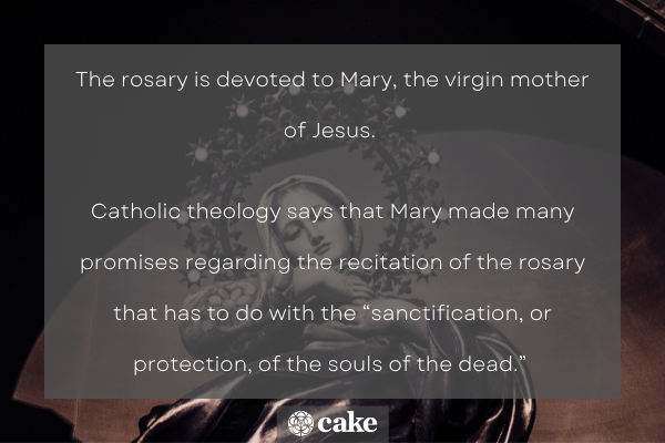 What's the purpose of a rosary service Catholic photo