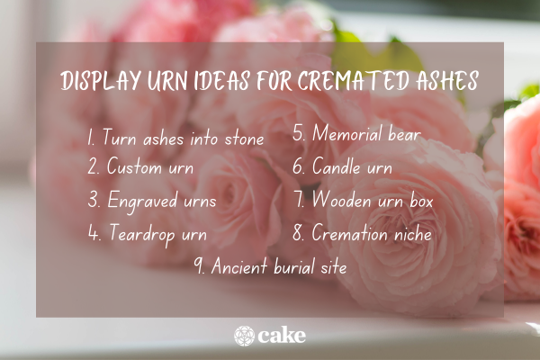 What to do with cremated ashes - display urn ideas