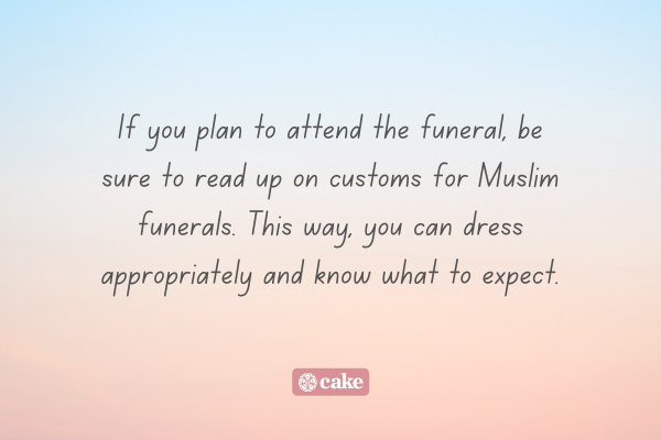 Tip on Islamic condolence etiquette 