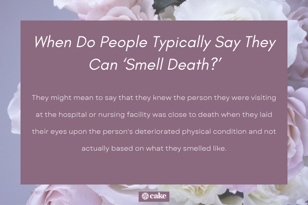 Smelling death - when do people say they can smell death image