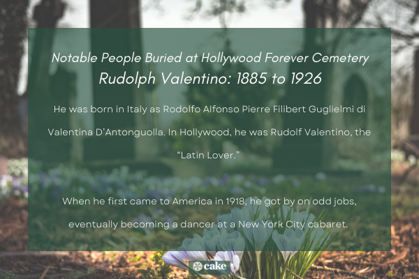 Who is buried at Hollywood Forever Cemetery - Rudolph Valentino image