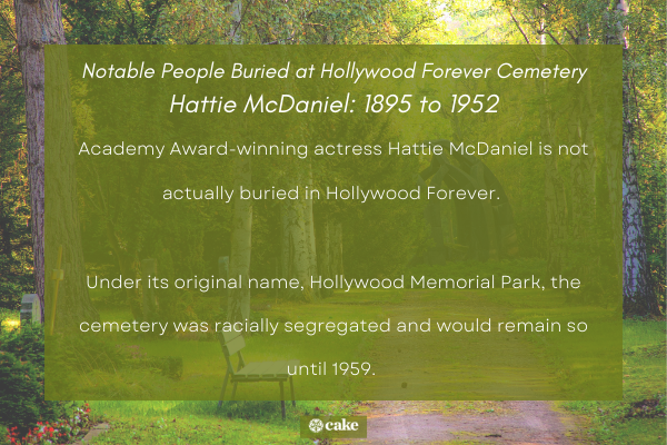 Notable people buried at Hollywood Forever Cemetery - Hattie McDaniel image