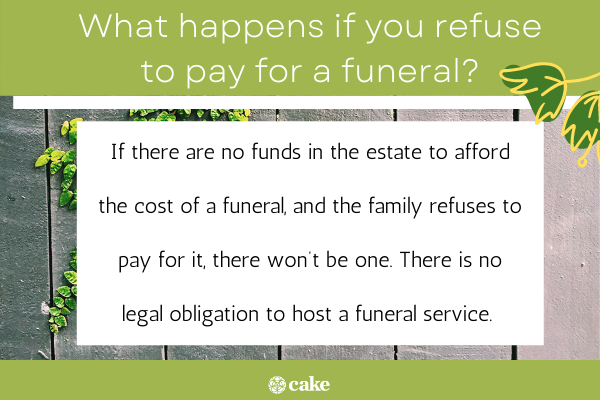 FAQ on paying for a funeral - can you refuse to pay for a funeral image